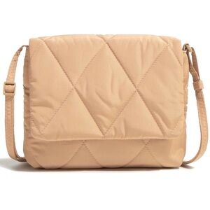 NWT Vera Bradly Flap Hipster Crossbody, Small Ultralight Tan, Adjustable Strap